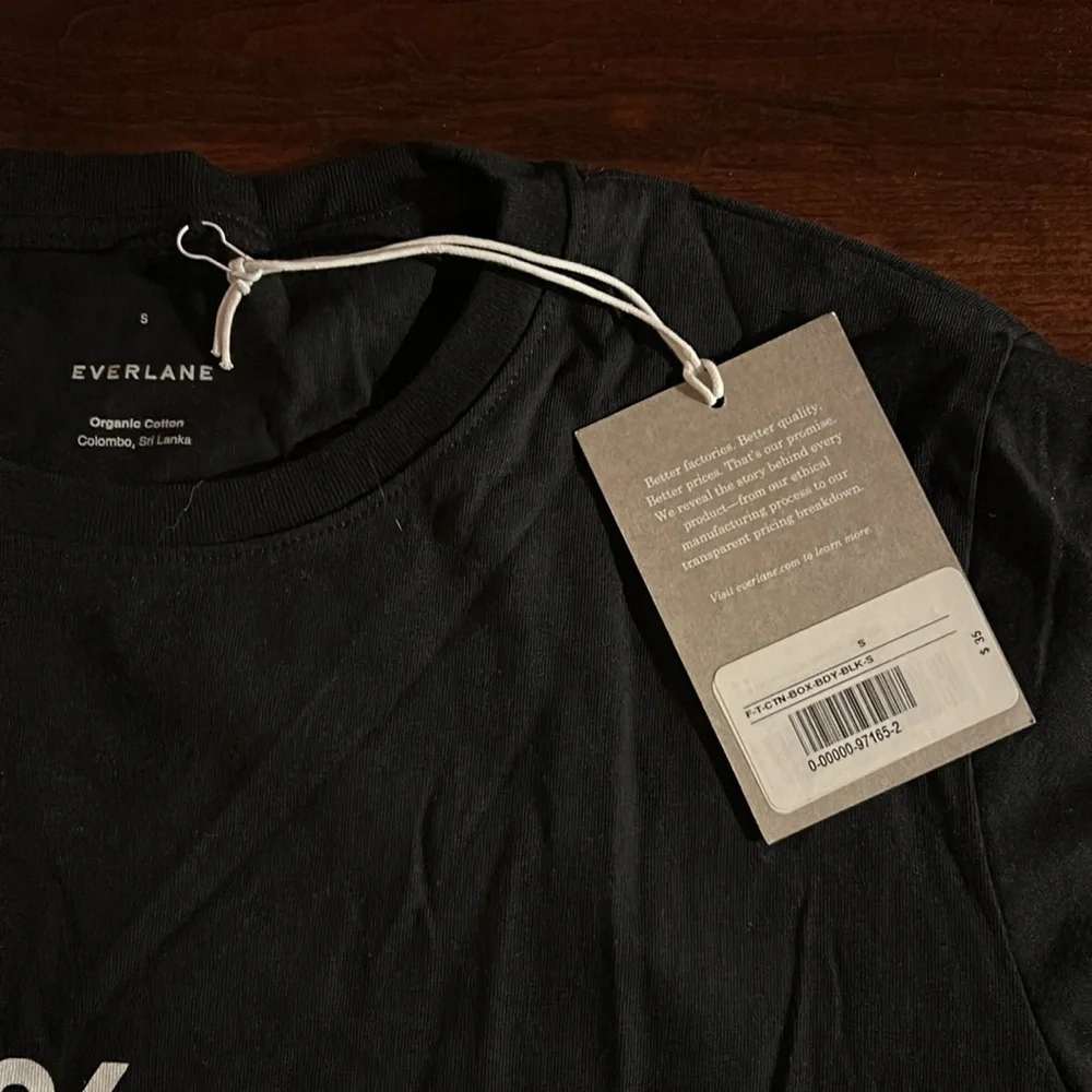 Everlane The 100% My Body Box-Cut Black Short Sleeve Tee  NWT - Picture 3 of 3